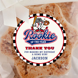 Adesivo Rookie Do Ano Da Festa de aniversário Personalizad