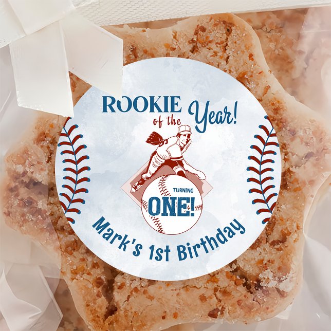 Adesivo Rookie do Ano do primeiro aniversario de Baseball  (Criador carregado)