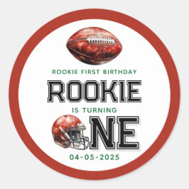 Adesivo Rookie do Ano do primeiro aniversario de Futebol
