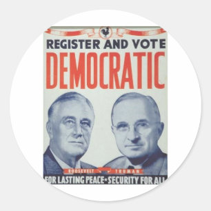 Adesivo Roosevelt 1940 - Truman