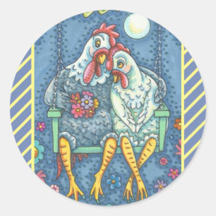 ADESIVO ROOSTER & HEN AMADORES, INFELIZMENTE INFELIZES