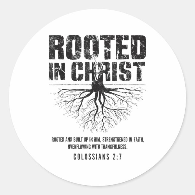 Adesivo Rooted In Christ Christian Nge Bible Verse Colossi (Frente)