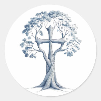 Adesivo Rooted in Grace Cross Tree Sticker