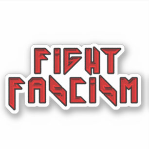 Adesivo Roqueiro Retro - Lutar contra o fascismo