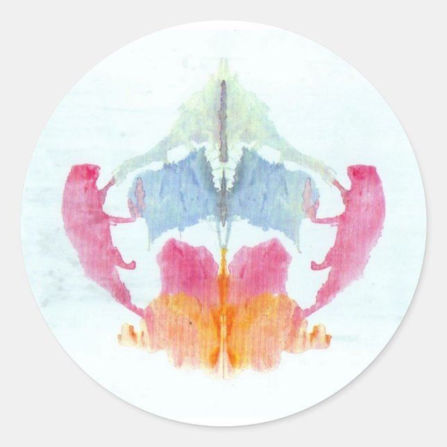 Adesivo Rorschach Test Ink Blots Placa 8 Animal (Frente)