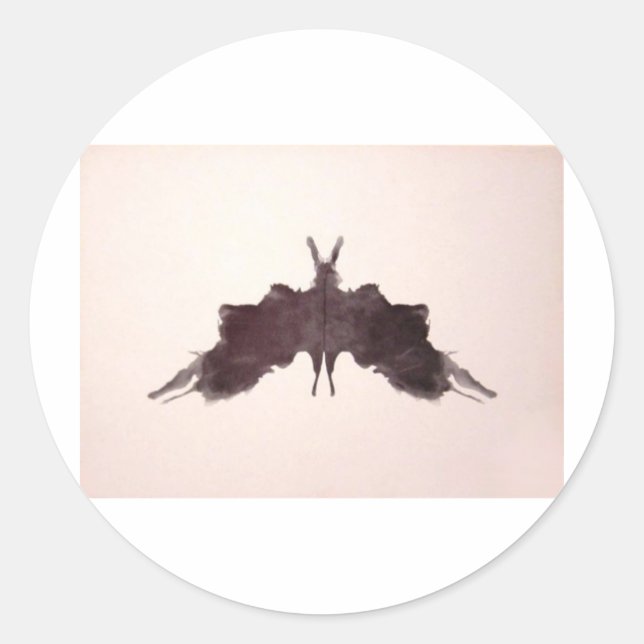 Adesivo Rorschach Test Ink Blots Plate 5 Bat Moth (Frente)