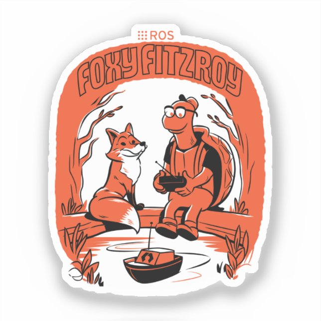 Adesivo ROS 2 Foxy Fitzroy (Frente)