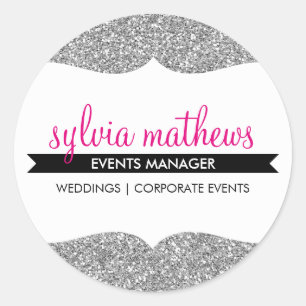 Adesivo Rosa à moda da prata da faísca do brilho do SELO