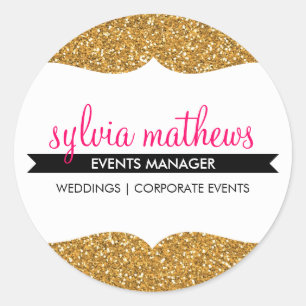 Adesivo Rosa à moda do ouro da faísca do brilho do SELO