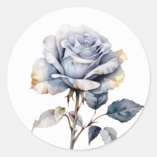Adesivo Rosa aguada em azul poeirento