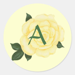 Adesivo Rosa Amarela, Vinhetas de Casamento Monograma