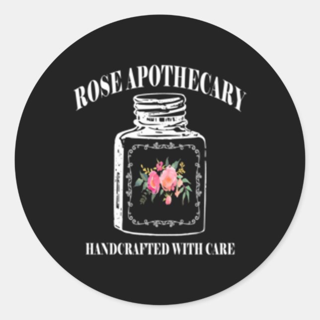 Adesivo Rosa-Apothecary Manipulado Com Cuidado (Frente)