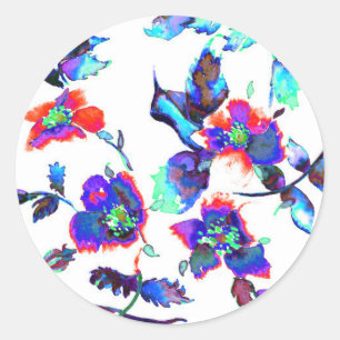Adesivo Rosa azul de Vintage