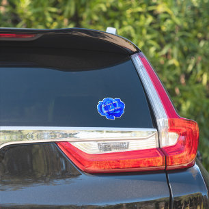 Adesivo Rosa Azul-Stickers Romântico Rosa de Casamento