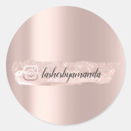 Adesivo Rosa Blush Bridal Instaga Logotipo Nome social Tra