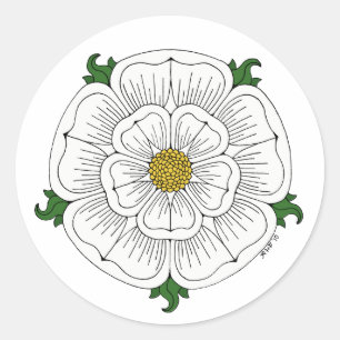 Adesivo Rosa branco de York