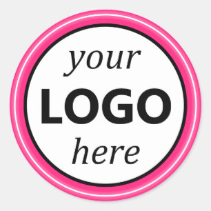 Adesivo Rosa Brilhante Próximo ao Seu Círculo Logotipo Ima