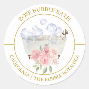 Adesivo Rosa Bubble Bath label