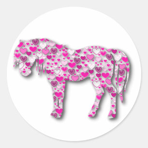 Adesivo Rosa - cavalo do coração