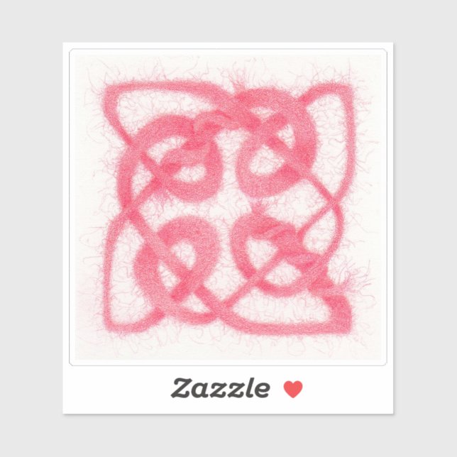 Adesivo ROSA CELTIC KNOT 4" vinil Sticker (Folha)