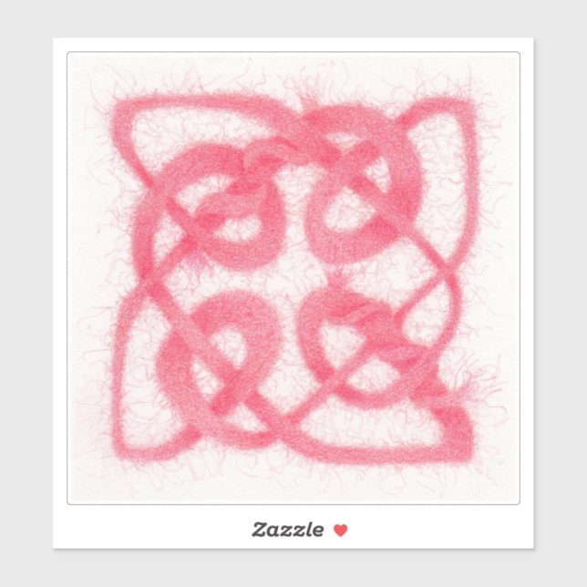 Adesivo ROSA CELTIC KNOT 8" vinil Sticker (Folha)