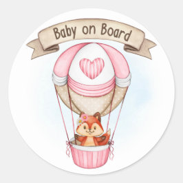 Adesivo Rosa chá de fraldas