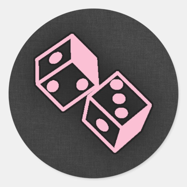 Adesivo Rosa claro Casino Dice (Frente)
