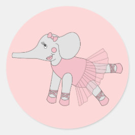 Adesivo rosa claro de Elefante da ilusima Ballerina