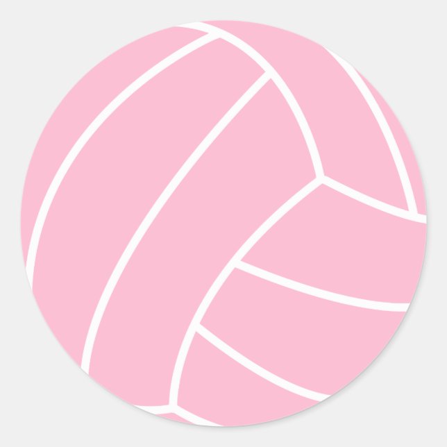 Adesivo Rosa claro de Voleibol (Frente)