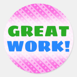 Adesivo Rosa claro Girly e Padrão de Stripes Cardíacas Ros