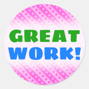 Adesivo Rosa claro Girly e Padrão de Stripes Cardíacas Ros