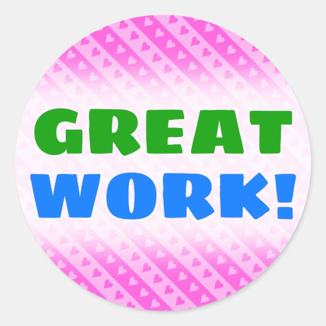 Adesivo Rosa claro Girly e Padrão de Stripes Cardíacas Ros (Frente)