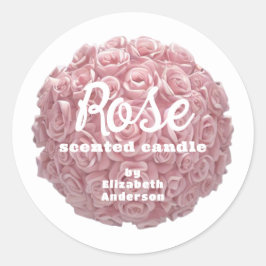 Adesivo Rosa Clássico com Vela Redonda