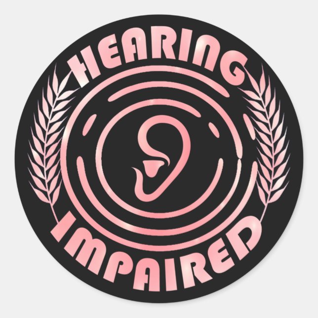 Adesivo Rosa - Compromisso auditivo (Frente)