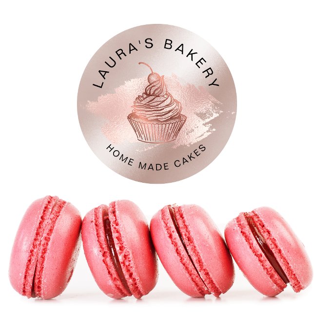 Adesivo Rosa da padaria do Cupcake Home da Cakes & Sweets  (Criador carregado)