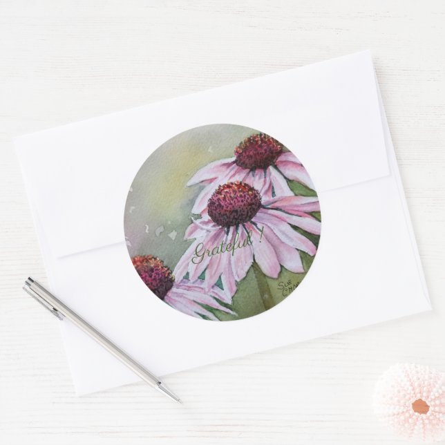 Adesivo Rosa Daisies Watercolor Floral (Envelope)