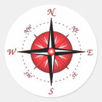 Rosa de Compass Vermelho
