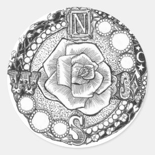 Adesivo Rosa de compasso do Victorian
