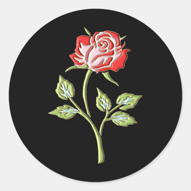 Adesivo Rosa de cor simples (Frente)