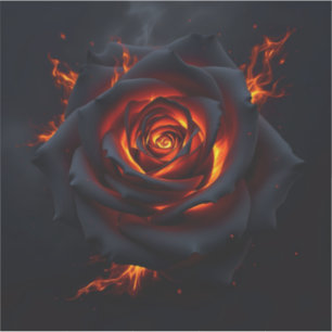 Adesivo Rosa de Fogo 