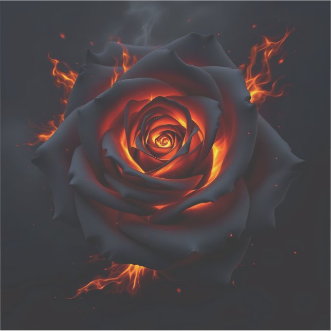 Adesivo Rosa de Fogo  (Frente)