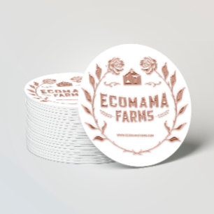 Adesivo Rosa de logotipo personalizado TenteMeTeste Exempl