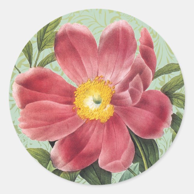 Adesivo Rosa de Love Floral Sticker Envelope Seal (Frente)