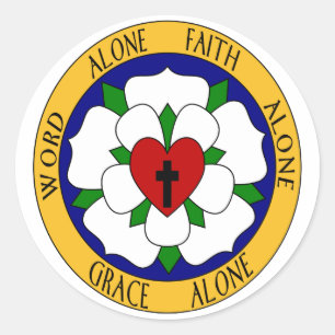 Adesivo Rosa de Luther branco e verde