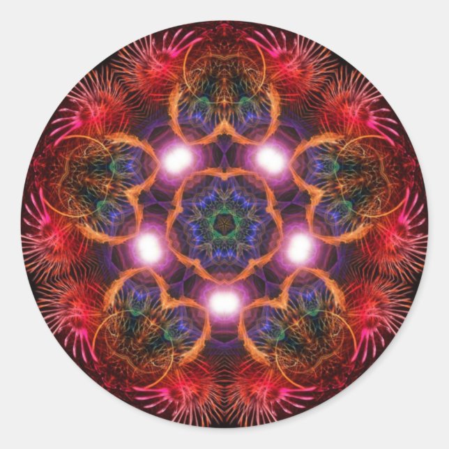 Adesivo rosa de luz estelar (Frente)