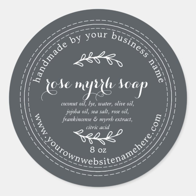 Adesivo Rosa de Myrrh Soap Fora de Preto Físico (Frente)