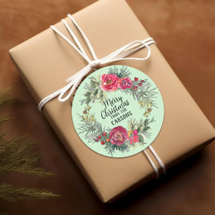 Adesivo Rosa de Natal, vinhetas personalizadas