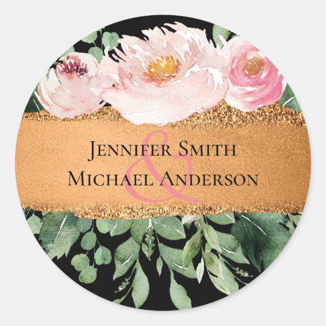 Adesivo Rosa de Orçamento LeahG Casamento Girly (Frente)