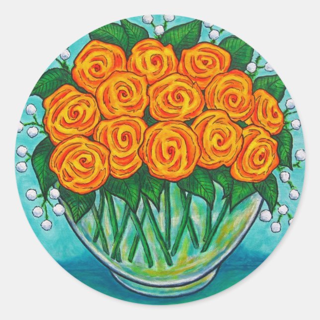 Adesivo Rosa de Paixão Laranja (Frente)