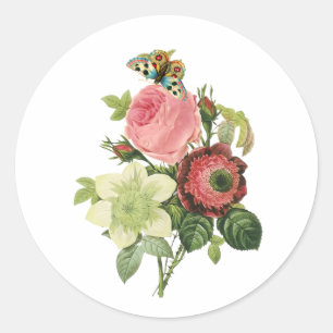 Adesivo Rosa de redirecionamento de vintage PixDezine